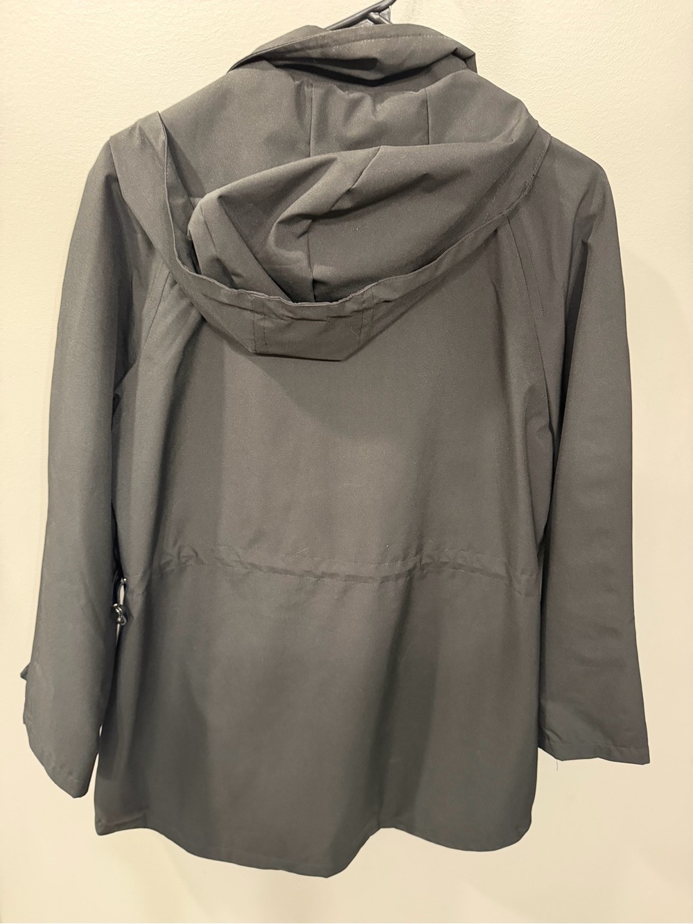 London Fog Black Hooded Utility Anorak Jacket for Women - Picture 2 of 4